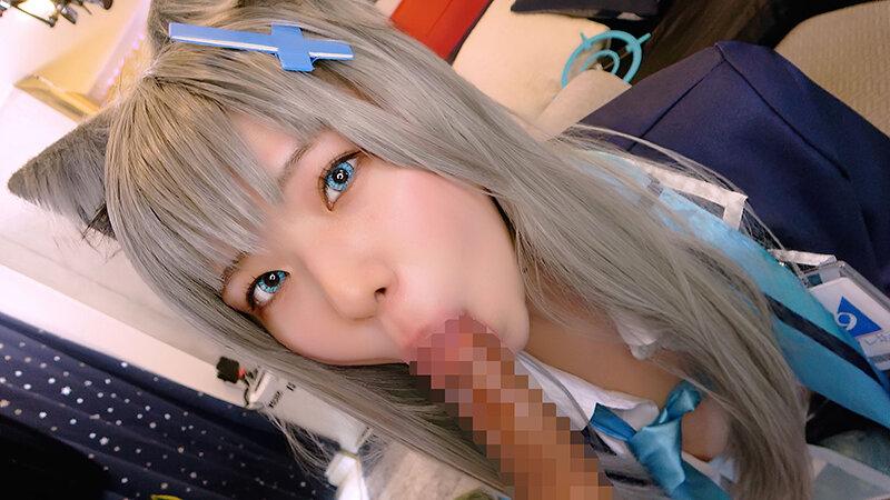 フェラしてくれる、コスプレ姿の小野寺かすみちゃん。