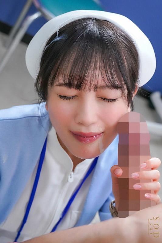 ナース服姿の小湊よつ葉ちゃん。かわいい顔に射精。