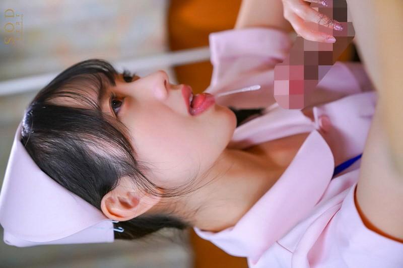 フェラしてくれる、ナース服姿の小湊よつ葉ちゃん。