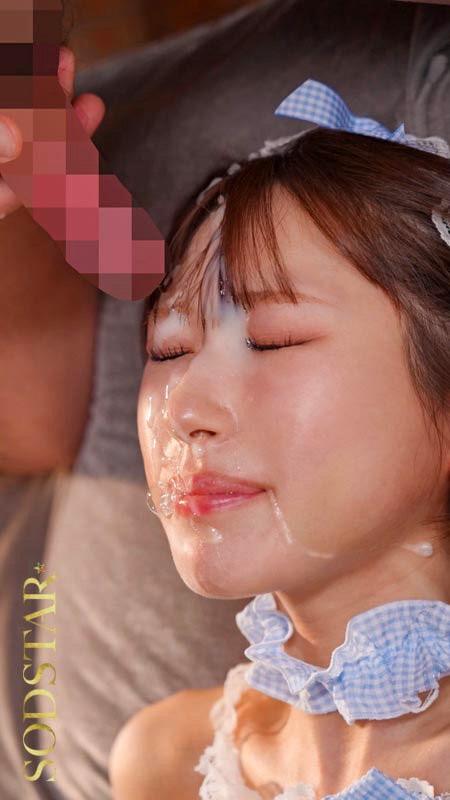 セクシーメイド姿の天神羽衣ちゃんに顔射。