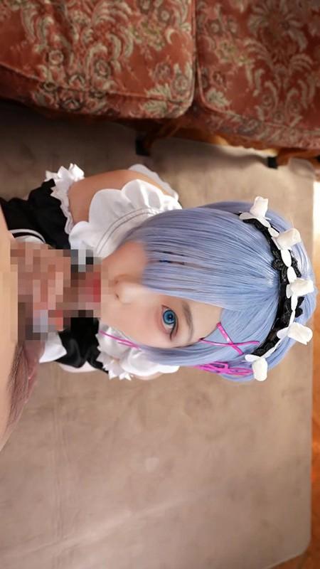 フェラしてくれる、コスプレ姿の逢月ひまりちゃん。