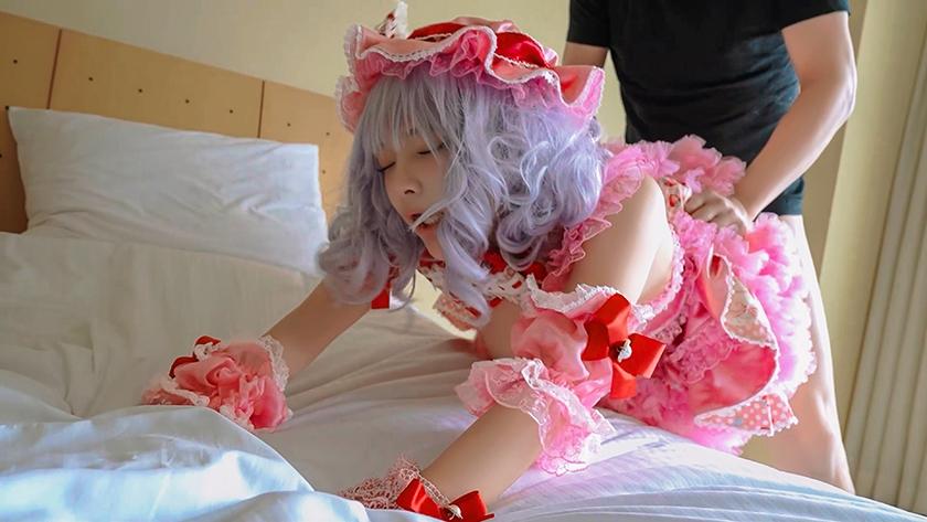 コスプレ姿の一条みおちゃんと、バックでセックス。