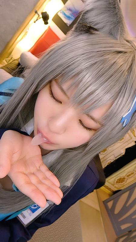 コスプレ姿の小野寺かすみちゃん。口の中に射精。