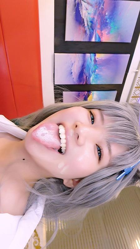 コスプレ姿の小野寺かすみちゃん。口の中に射精。